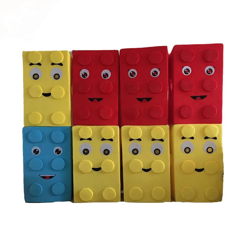 Костюм талисмана Lego Blocks вечерние костюмы для костюмированной вечеринки одежда