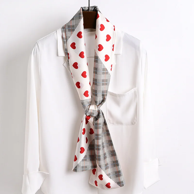 Женский шелковый длинный шарф 2020 брендовые Ленточные шарфы с принтом цепей