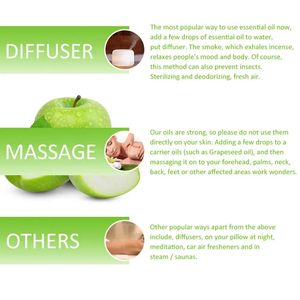 Натуральное эфирное масло яблока расслабление отбеливание кожи улучшение сна