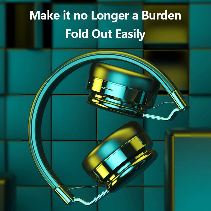 Складные беспроводные наушники 3D стерео Bluetooth гарнитура складные Игровые с