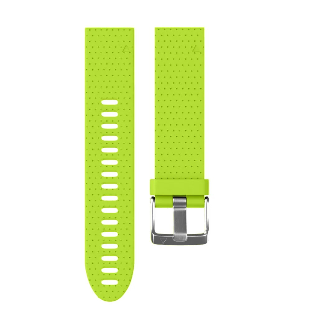 Green A Ремешок для Garmin Fenix 5s ремешок для часов спортивные умные часы чистый цвет легко демонтировать 20 мм силиконовый ремешок для часов Черная/серебряная пряжка - Цвет: Green A