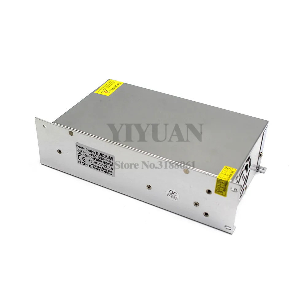 AC DC 60V 13.3A 800W адаптер питания AC110V 220V трансформатор DC60V светодиодный драйвер SMPS для