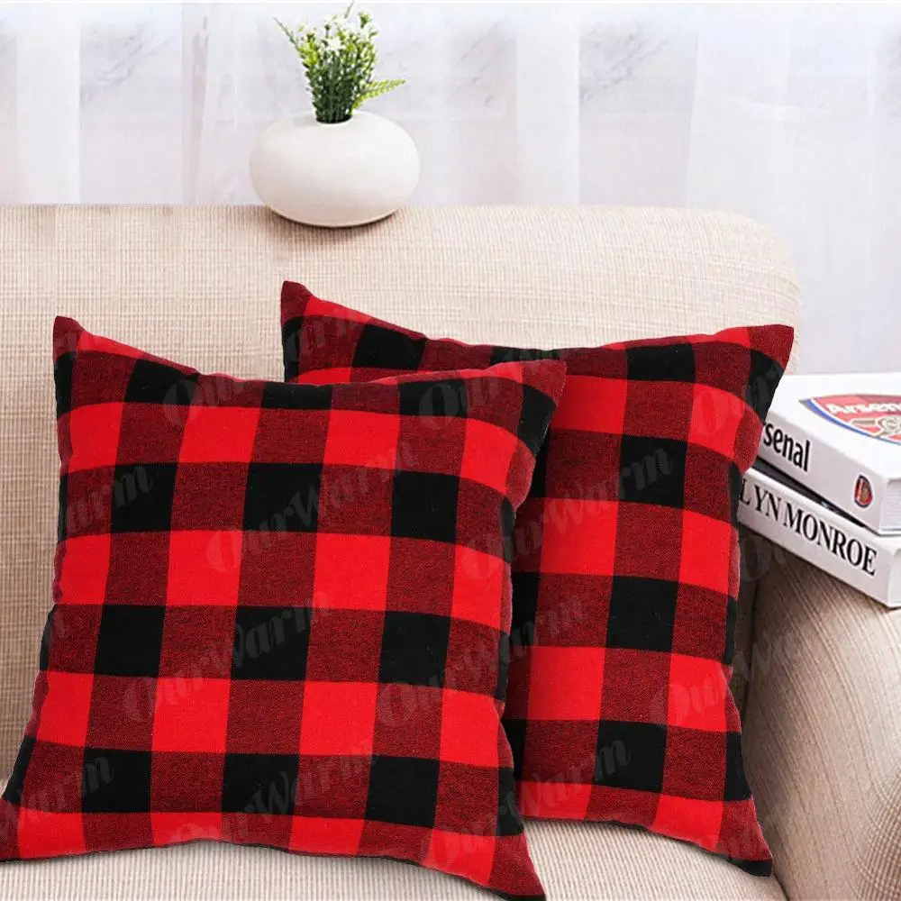 Наволочка хлопковая в клетку 45 х45 см|Наволочки| |