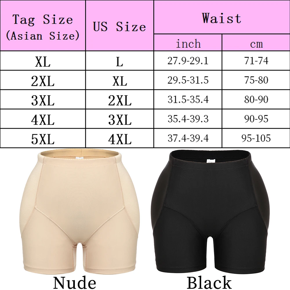 Трусики размера плюс с мягкими подкладами увеличивающие бедра Корректирующее