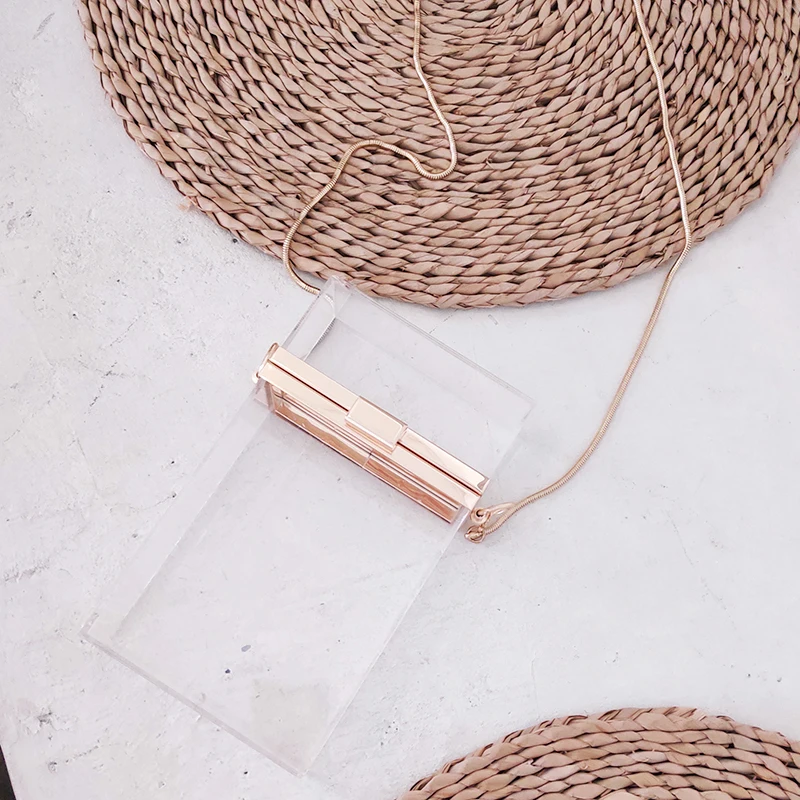 Женский прозрачный акриловый кошелек милая прозрачная сумка через плечо