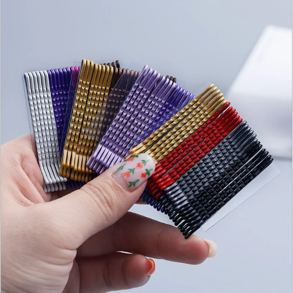

24pcs/lot Small Clip Hair Clip For Women Hairpin Korean Version Of Latest Multicolor Wire Word Folder One Containing Hair Clips