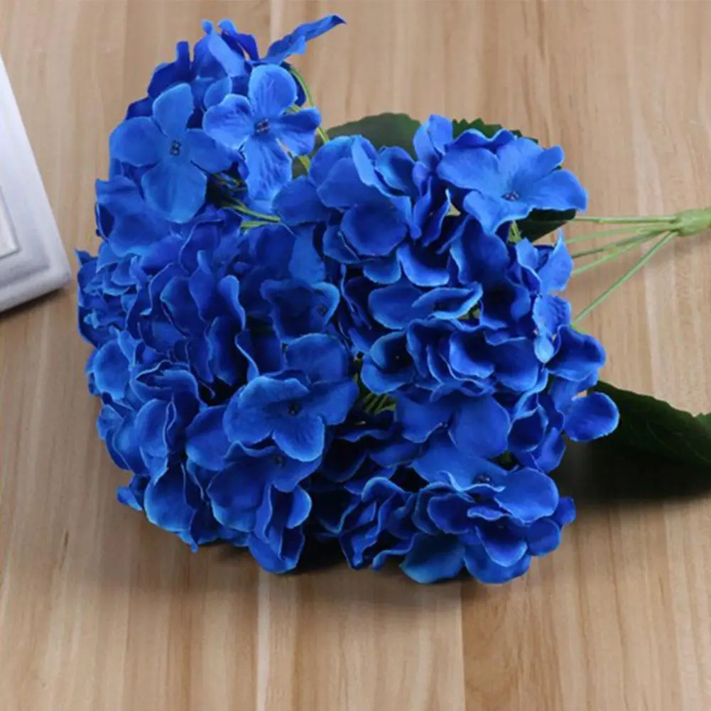 

5 Heads Artificial Flower Bouquet Simulation Hydrangea Hydrangea Wedding Decorations Flower Home Party Garden Decor Fake P6L1