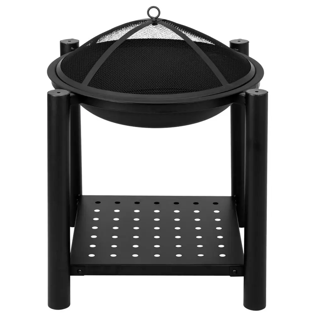 

22" Four Feet Iron Brazier Wood Burning Fire Pit Decoration for Backyard
