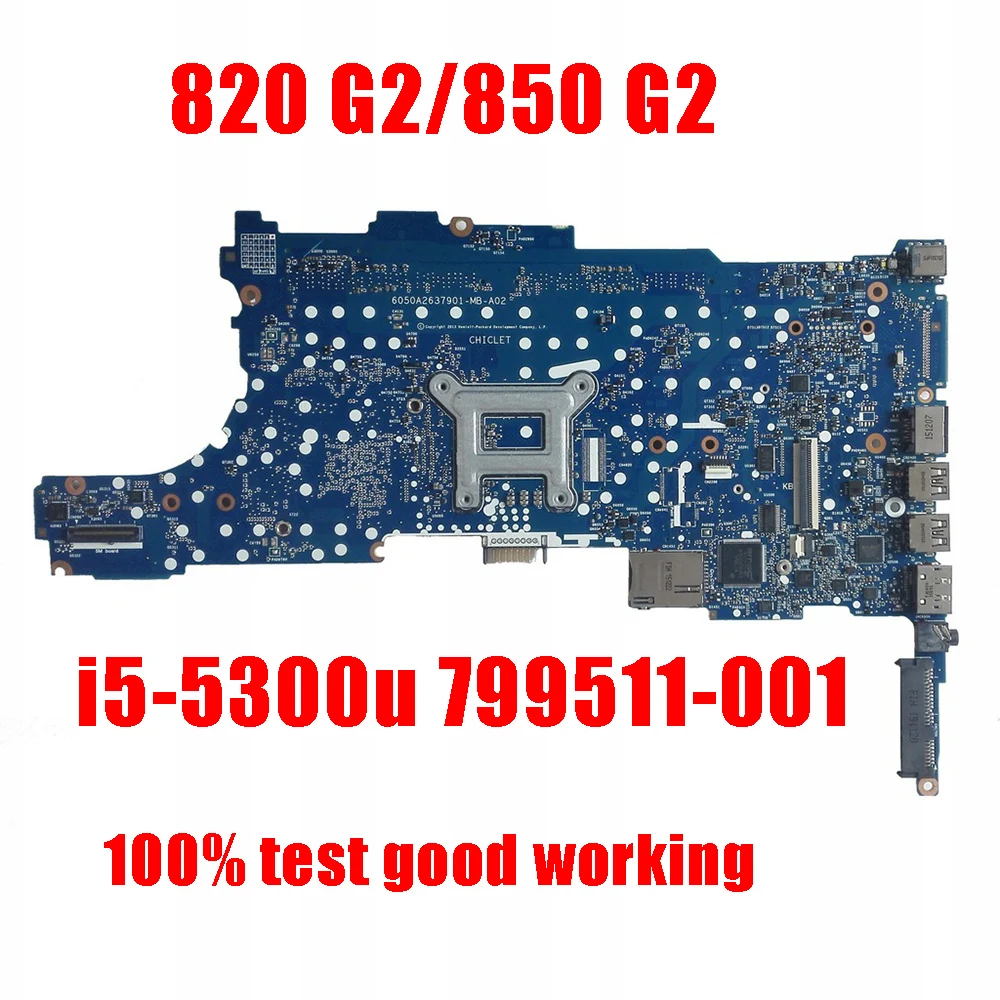 Материнская плата для ноутбука HP EliteBook 840 850 G2 модель 799511-001 799511-501 799511-601 6050A2637901