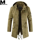 Длинная стильная зимняя мужская куртка Moomphya с капюшоном, уличная одежда, военная тактическая куртка, Мужская одежда 2019, ветровка, повседневное пальто для мужчин