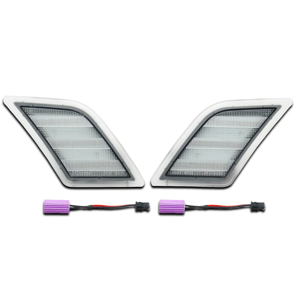 Прозрачные линзы янтарные светодиодные боковые габаритные фонари для Mercedes Benz W204