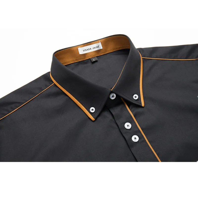 Мужская рубашка с длинным рукавом VISADA JUANA мягкая Облегающая большого размера из
