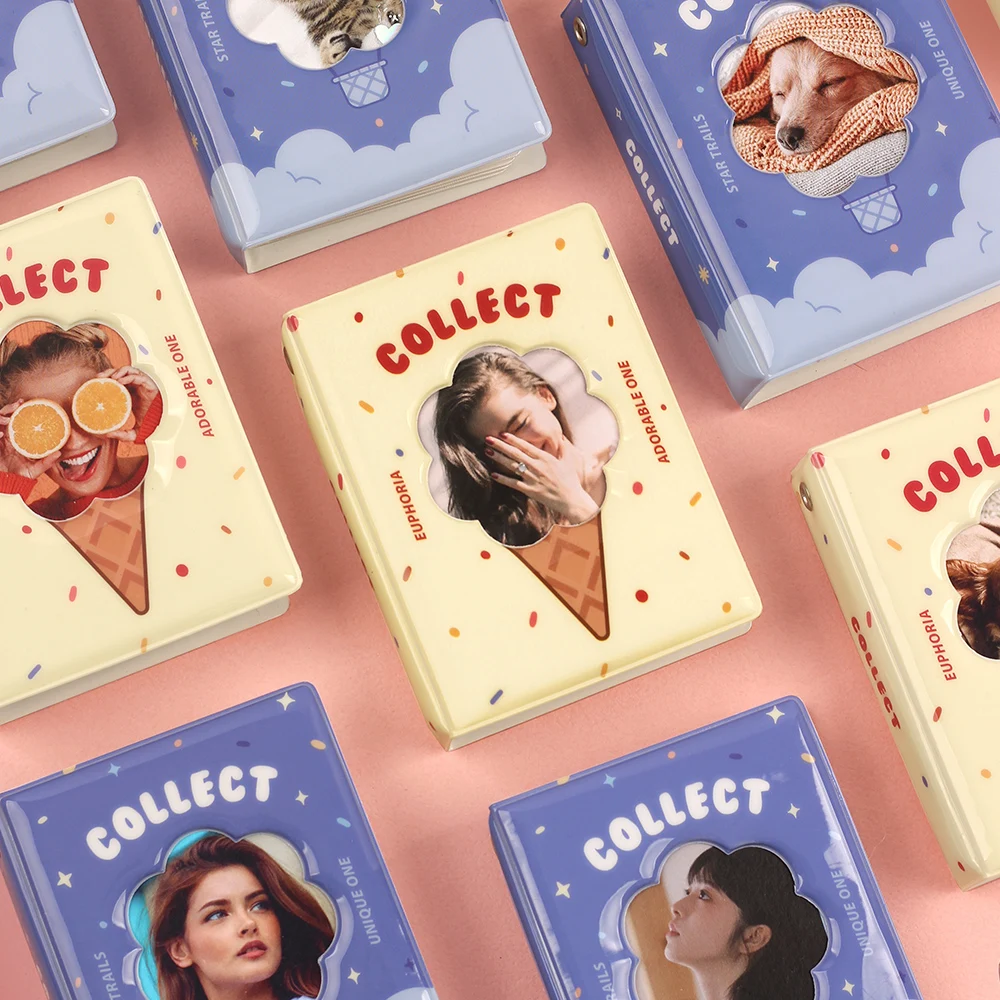 

Sharkbang 3 Inch Ice Cream Album Photos 20pcs Sleeves Bags Hot Air Balloon Storage Card Bag Postcards Idol Collect Organizer