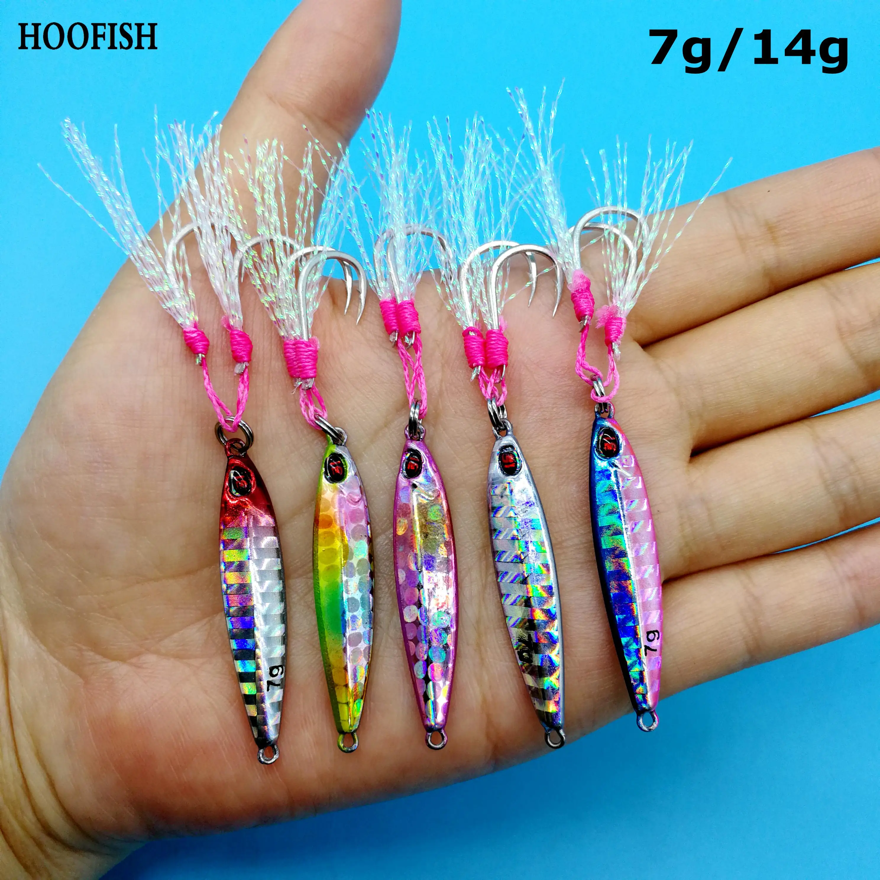 HOOFISH 10 шт./лот микро крючковый лов Металическая дергающаяся приманка жесткая