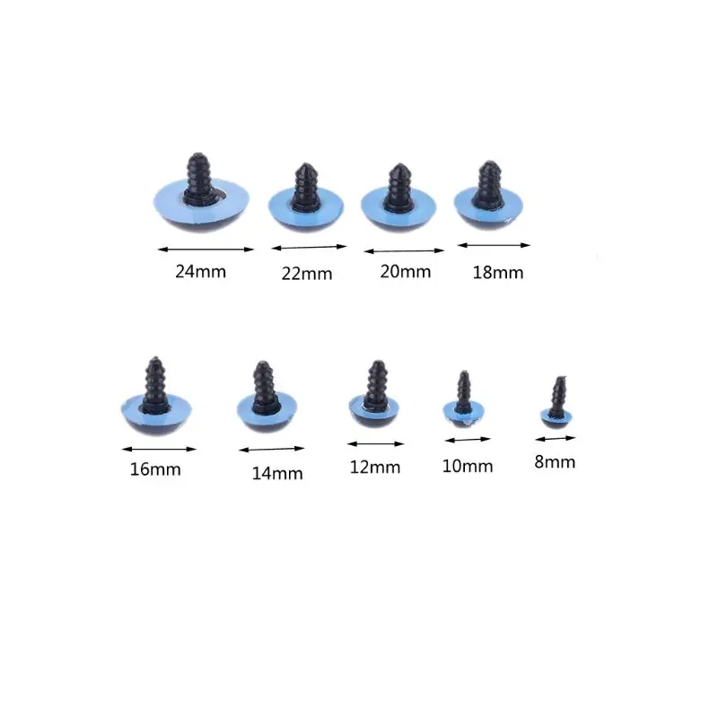 

200 Pcs Plastic Crafts Screw Safety Eyes 15 Grid Doll DIY Kit with Washer Supply