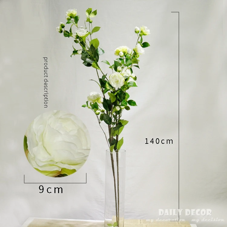 12 шт./лот! Оптовая продажа Длинные Цветы 140 см искусственные цветы japonica шелковые