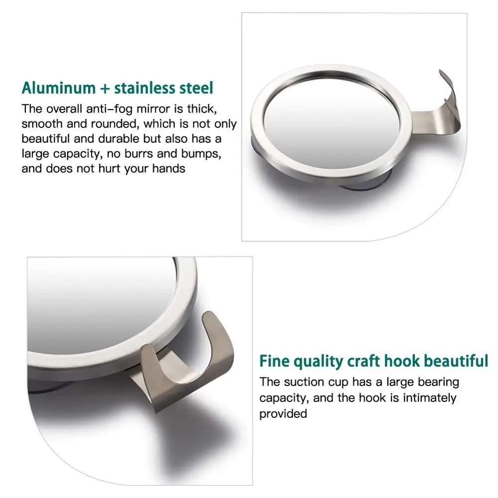 Антизапотевающее зеркало для душа ванной комнаты безфокусное дорожное мужское