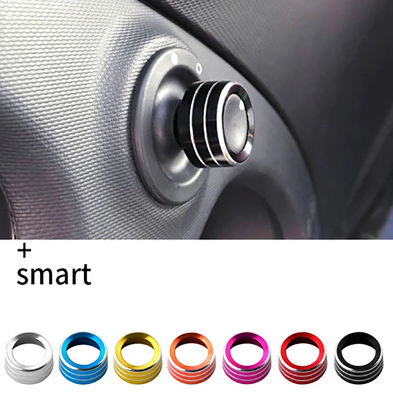

Car Rearview Mirror Adjuster Button Trim Ring Sticker Interior Decoration For Smart 453 fortwo forfou rShell Cover Accessories
