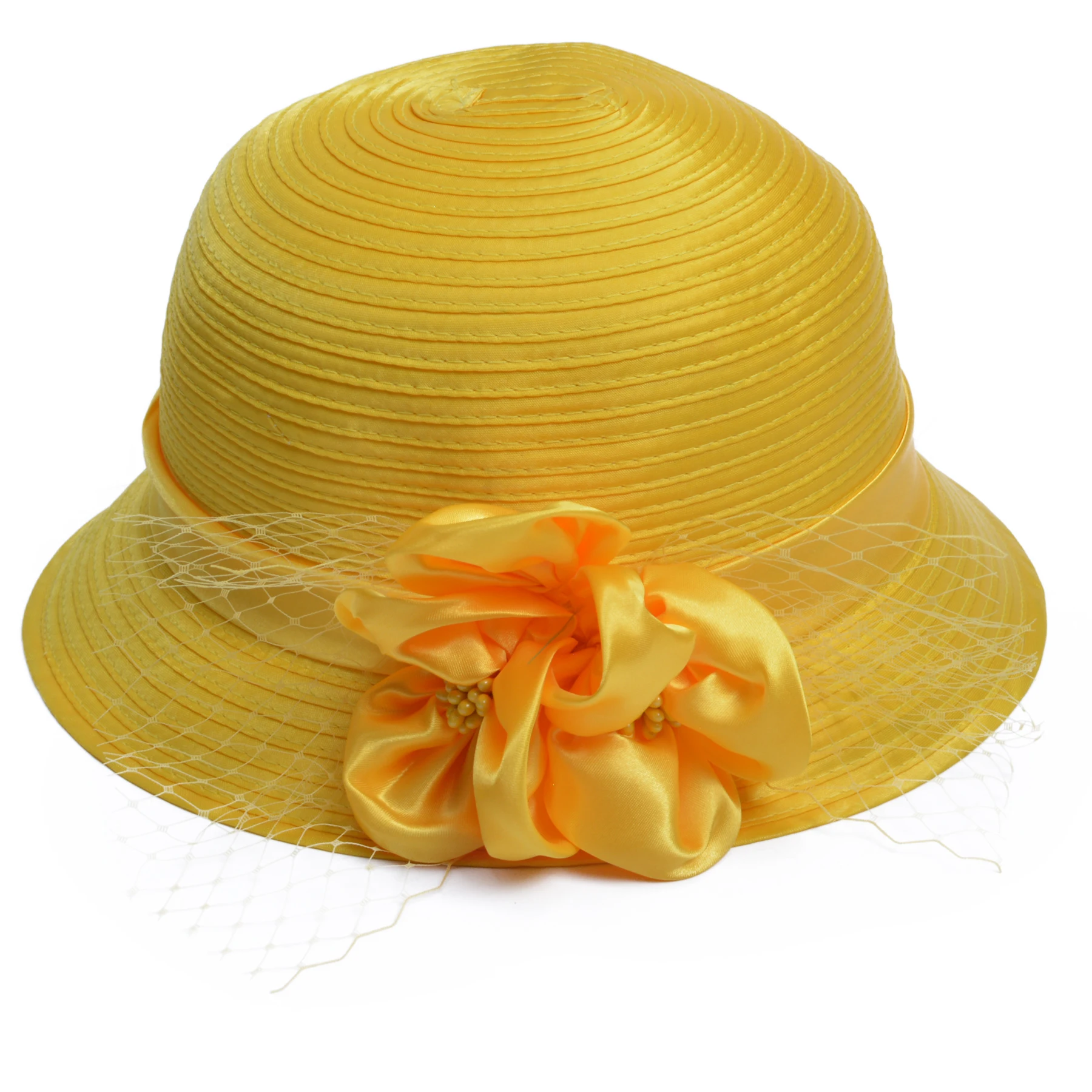 

Шляпка от солнца Женская атласная, с цветочным рисунком