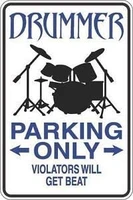 aluminum drummer parking only 8x12 metal novelty sign s276 business nostalgic retro vintage and funny signs