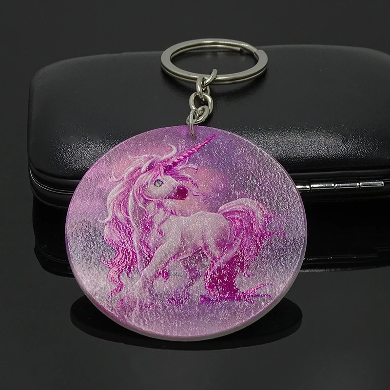 XDPQQ деревянная серия окрашенный брелок красочный лошадь сумка Пряжка Кулон для