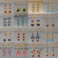 44 style new waterdrop pendientes for womens earrings heart flower zircon luxury earrings jewelry for wedding engagement gift
