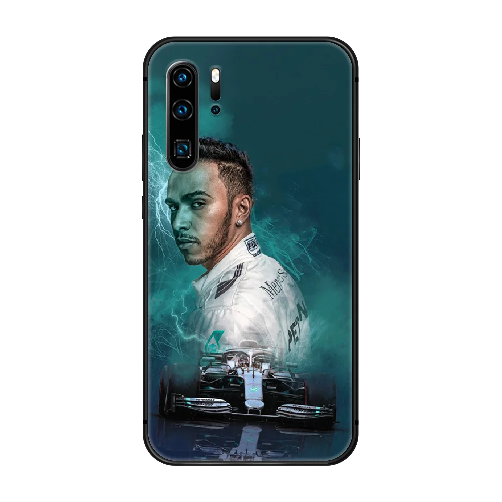 

racing racer Hamilton F1 Phone Case Cover Hull For Huawei P8 P9 P10 P20 P30 P40 Lite Pro Plus smart Z 2019 black prime soft