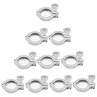 Нержавеющаясталь 304 одноконтактный Heavy Duty Tri Clamp с украшением в виде крыльев гайка для Ferrule TC 1,5 дюймов (10 шт.)