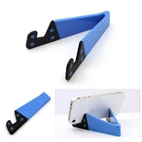 universal v shape phone stand holder for mobile phones mini folding bracket for smartphone abs environmentally random color only