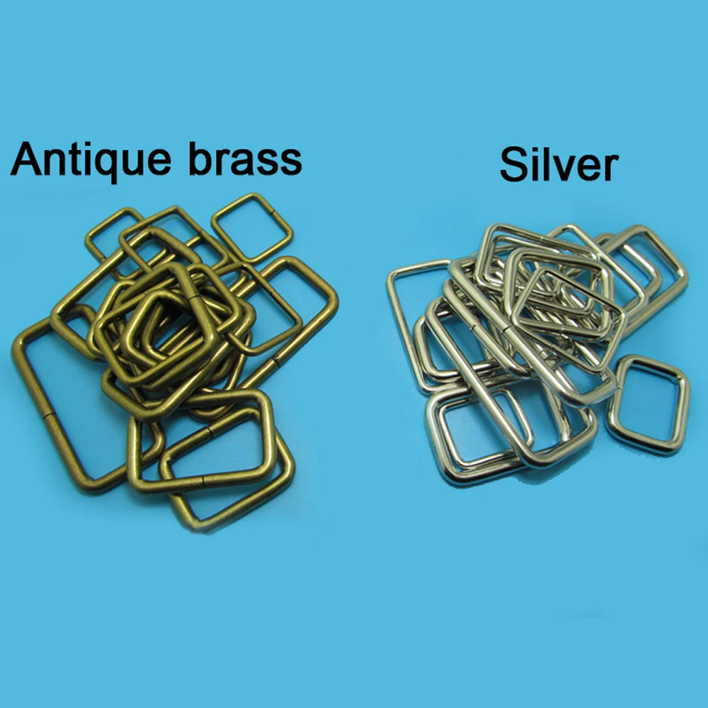 

2pcs Metal Wire Rectangle Ring Belt Bag Loops Buckle For Backpacks Bag Strapping 20mm 25mm 32mm 38mm 50mm