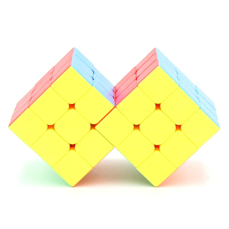 Cubo m&aacute;gico 2 en 1, velocidad 3x3x3, puzle, juego de Cubing, juguetes educativos-1