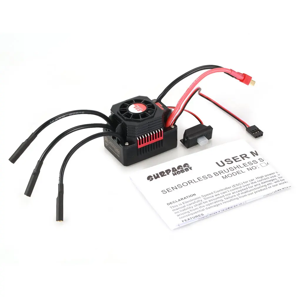 

SURPASSHOBBY KK 60A Waterproof Sensorless Brushless Speed Controler 2-3S ESC for 1:10 RC Car Model Parts