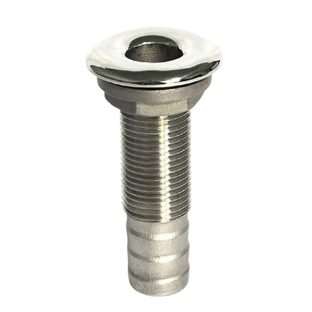 

Polished Marine Boat Thru Hull Fittings/Drain Plug for Hose (1-1/2 inch, 316 Stainless Steel)