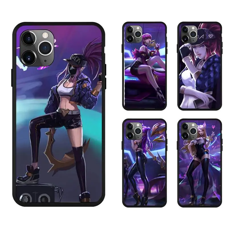 

LOL KDA baddest Akali Ahri Phone Case For Iphone 5 5S SE 6 6s 7 8 plus X Xr XS 11 12 Mini Pro Max Cover Fundas Coque