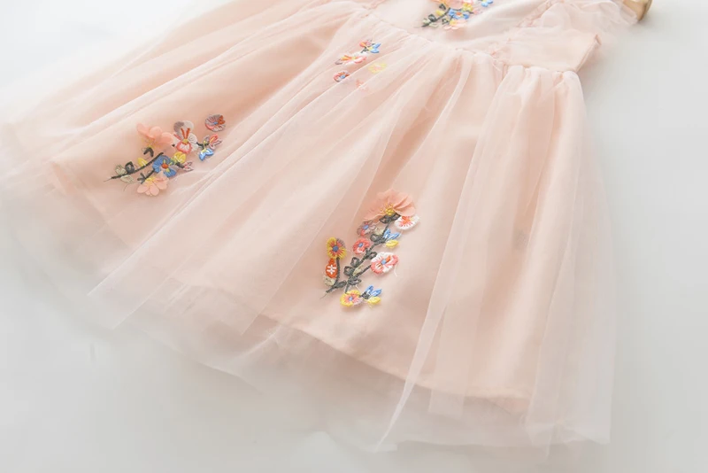 LOVE DD&ampMM Girls Dresses 2022 Summer New Children's Wear Simple Princess Embroidery Mesh Sleeveless Sweet Dress | Детская одежда