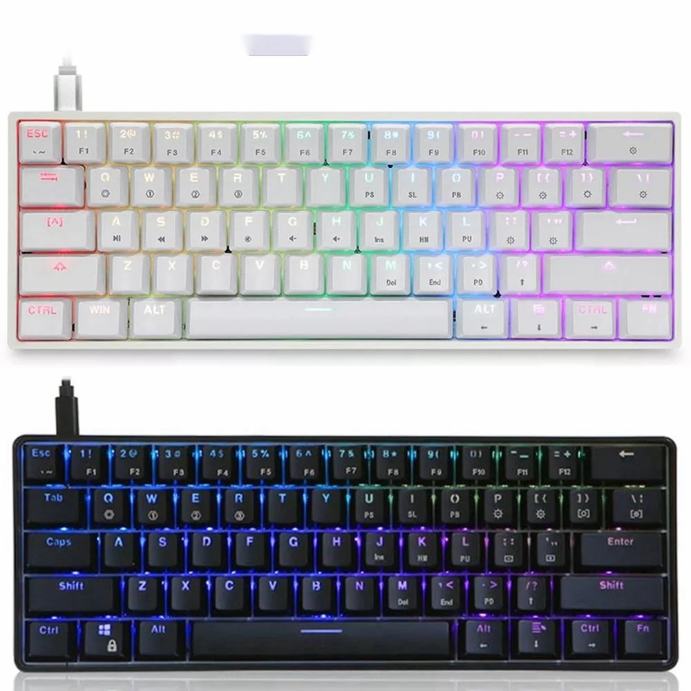 

Skyloong Mini Portable 60% Mechanical Keyboard Wireless Bluetooth Gateron Mx RGB Backlight Gaming Keyboard GK61 SK61 For Desktop