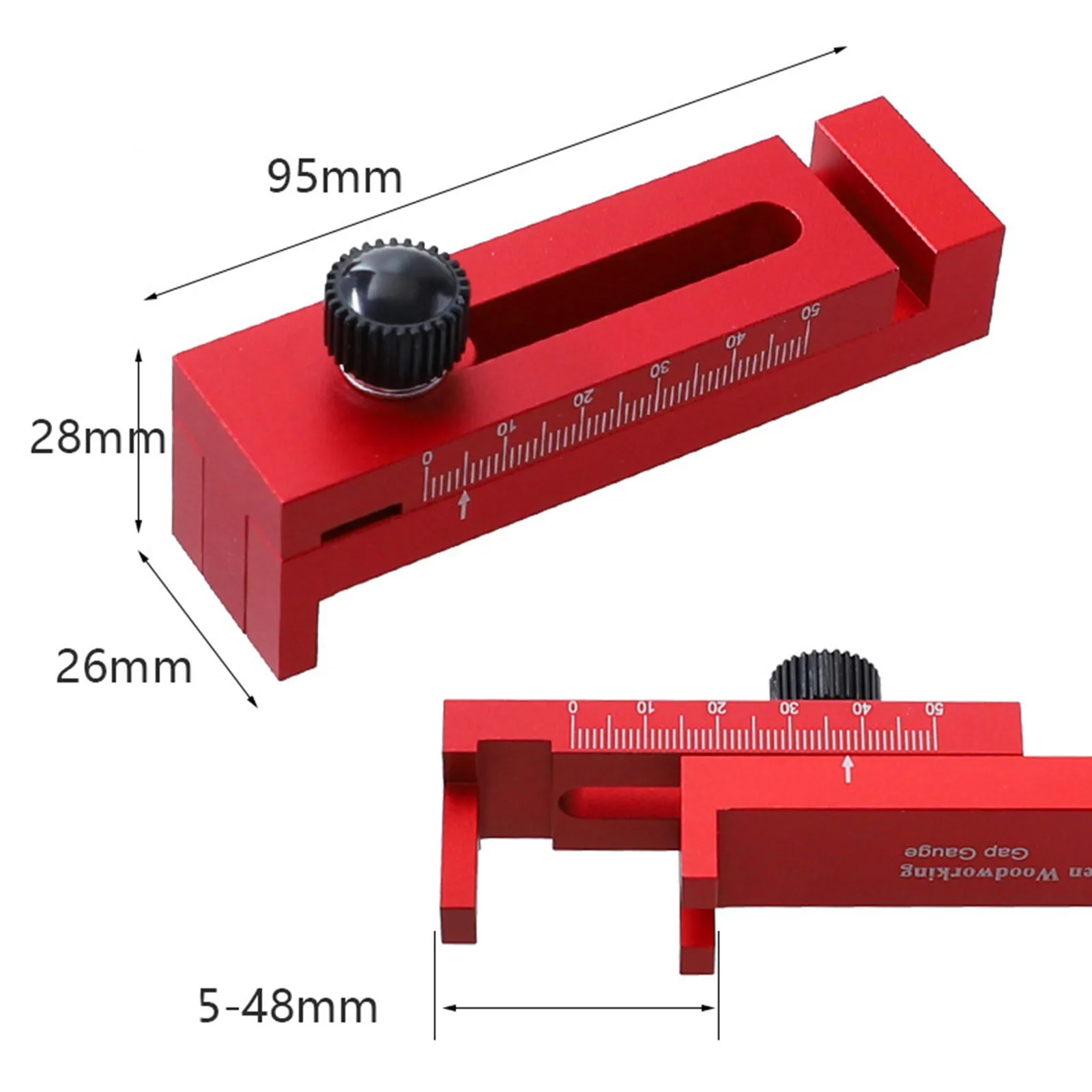 

Woodworking Mini Gap Gauge Depth Measuring Ruler Aluminum Alloy Depth Measuring Sawtooth Ruler Measuring Tools Marking Gauge