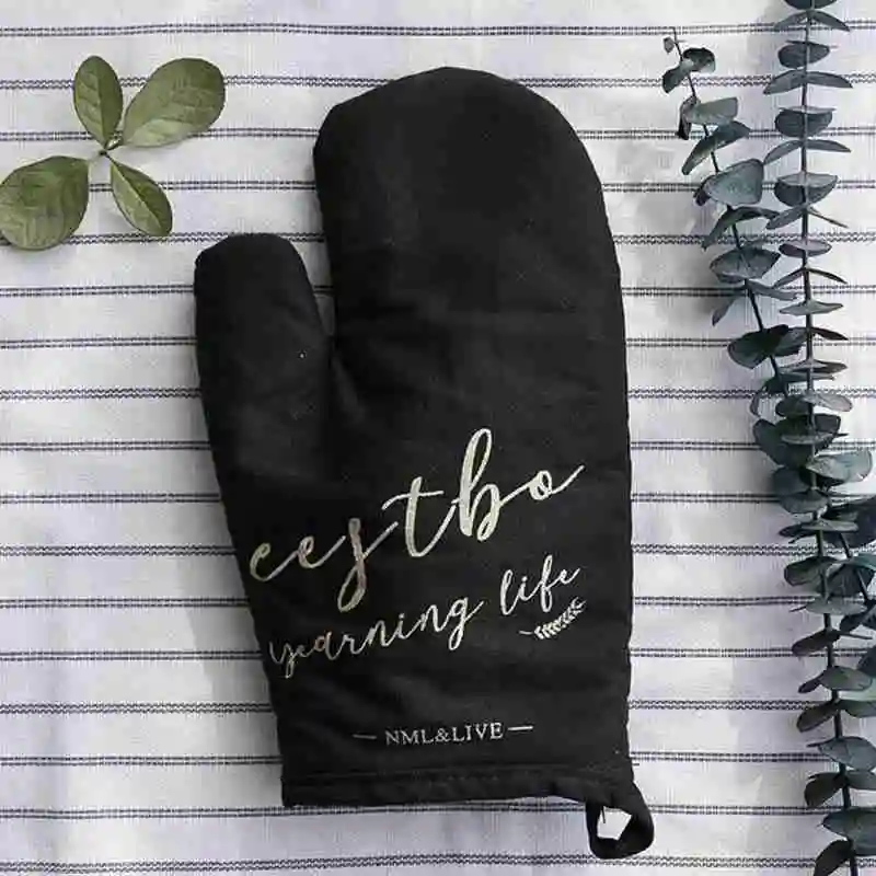 

Cotton Oven Glove Heatproof Mitten Kitchen Cooking Microwave Oven Thickening Glove Non-slip Insulated Mitt G9T3
