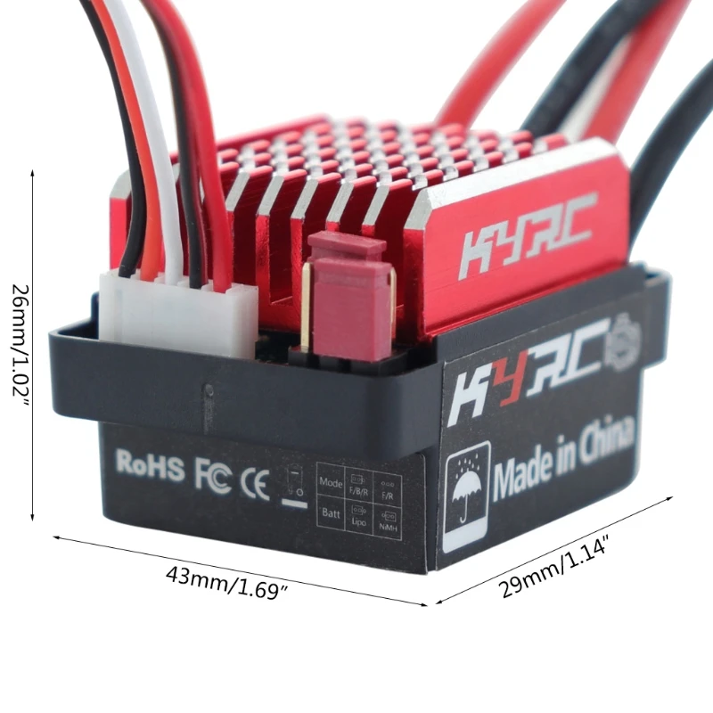 

60A Brushed Motor ESC Electrical Speed Controller for 1/ 10 RC Car Buggy