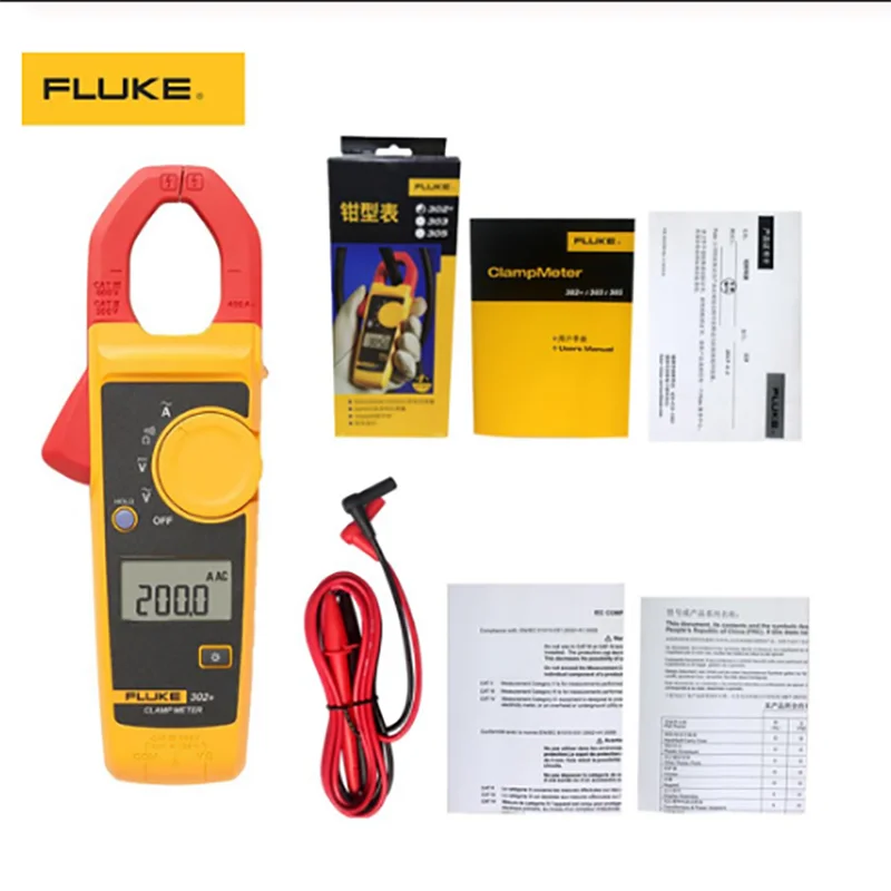 

multimeter Fluke 302+ Digital Current Clamp Meter pliers ammeter Resistance Tester AC amperimetric clamp ampere