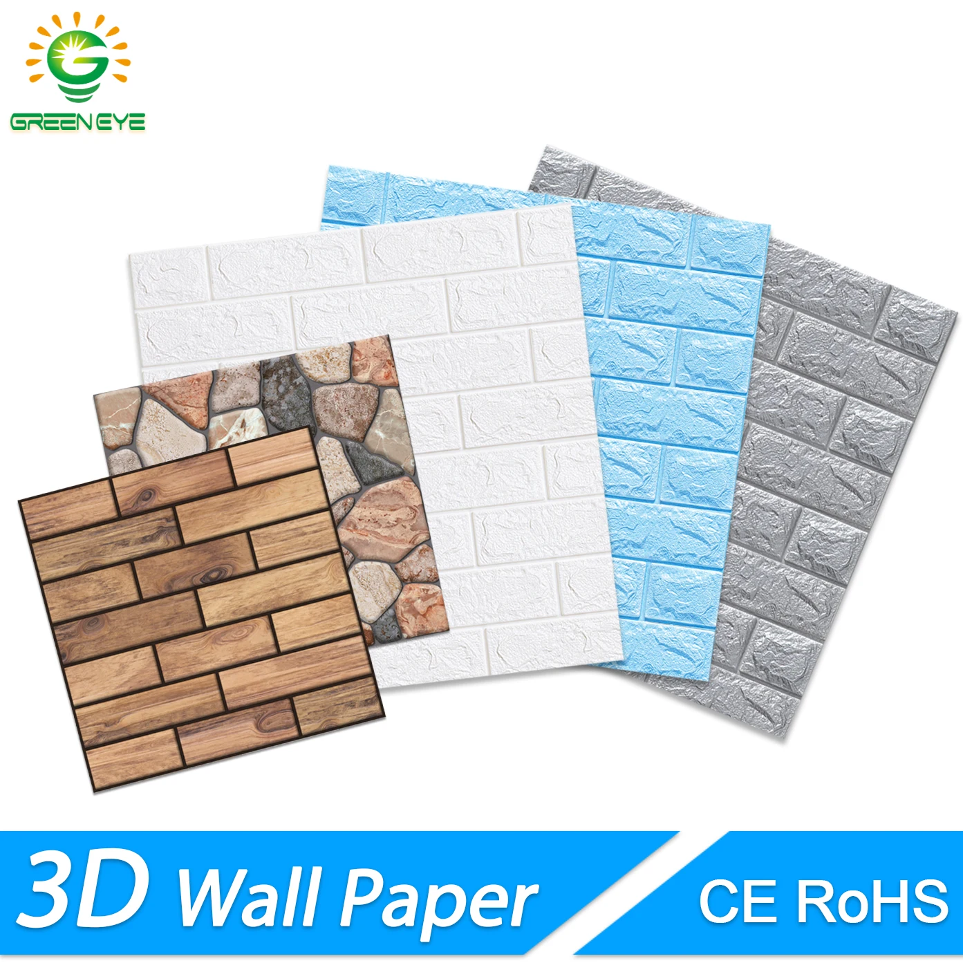 

3D Wallpaper DIY Brick stone pattern Self-Adhesive Waterproof Wall Stickers 70cm*77cm floral prints 3D Wall Sticker for home