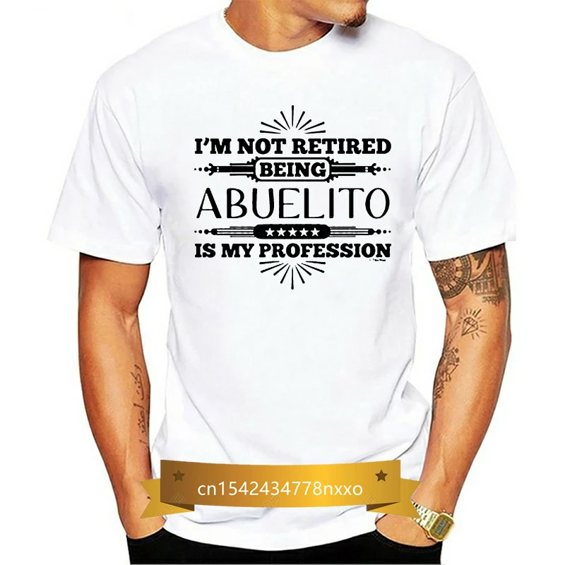 

Retired Abuelito Retirement Gift Spanish Grandpa Young Mens Short Sleeve Cotton T-Shirt For Men