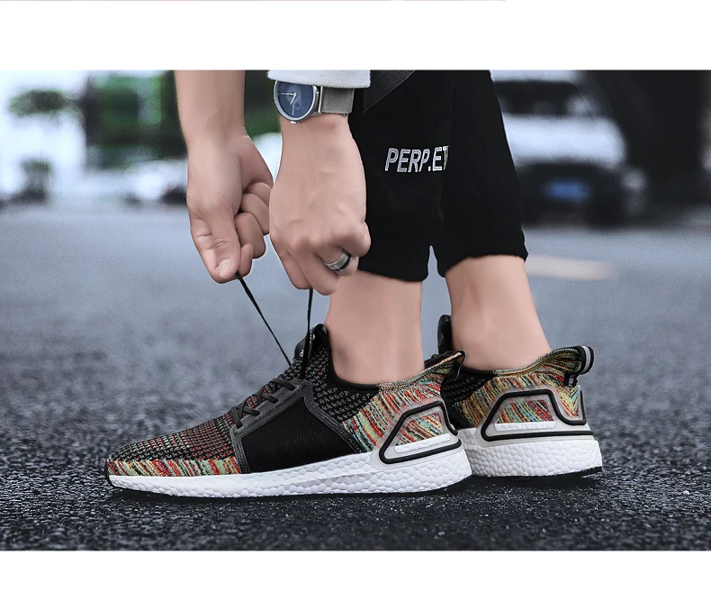 Дизайн, черные мужские кроссовки для бега, Ultraboost Sole Flyknit, кроссовки, обувь для мужчин, zapatillas hombre deportiva