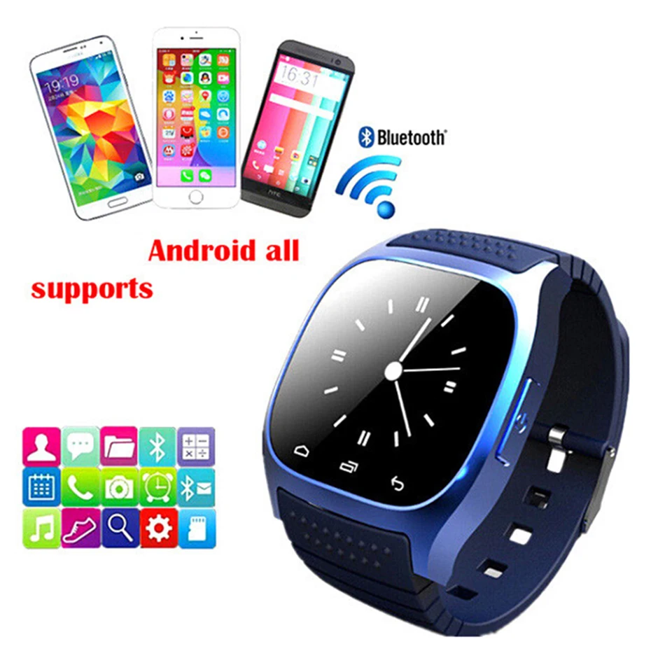 

Smart Smart Alitmeter Waterproof Bluetooth M26 Watch Music Watch Phone LED Player For Android DZ09 Pedometer