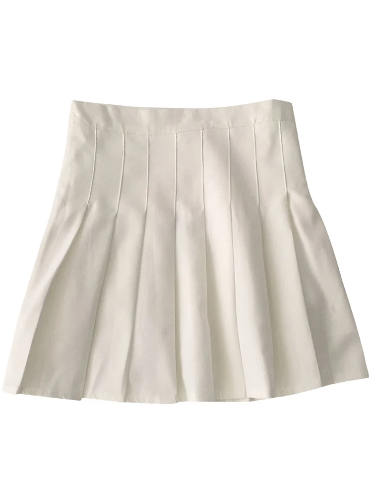 

College style high waist A-line skirt spring and summer 2021 new women's dress Korean student's slim pleated skirt