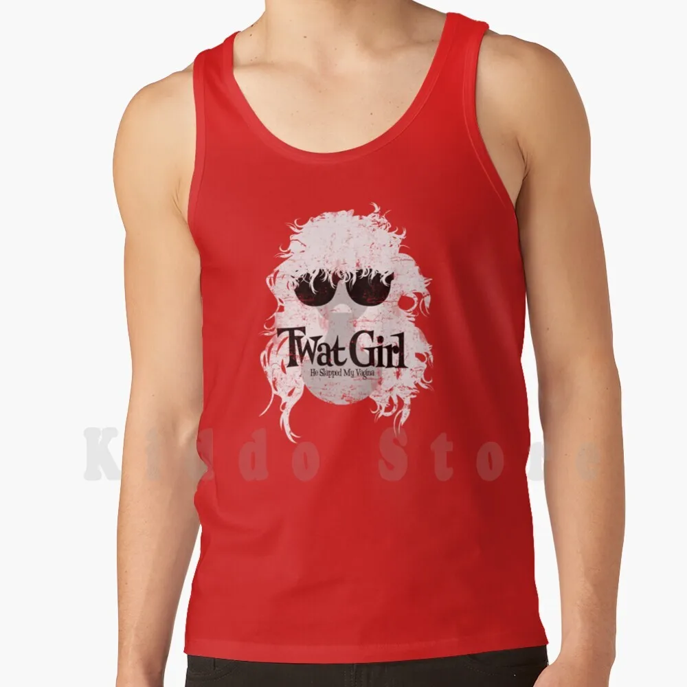 Twat Женская майка жилет из 100% хлопка Аманда байне потертая гранж влагалище