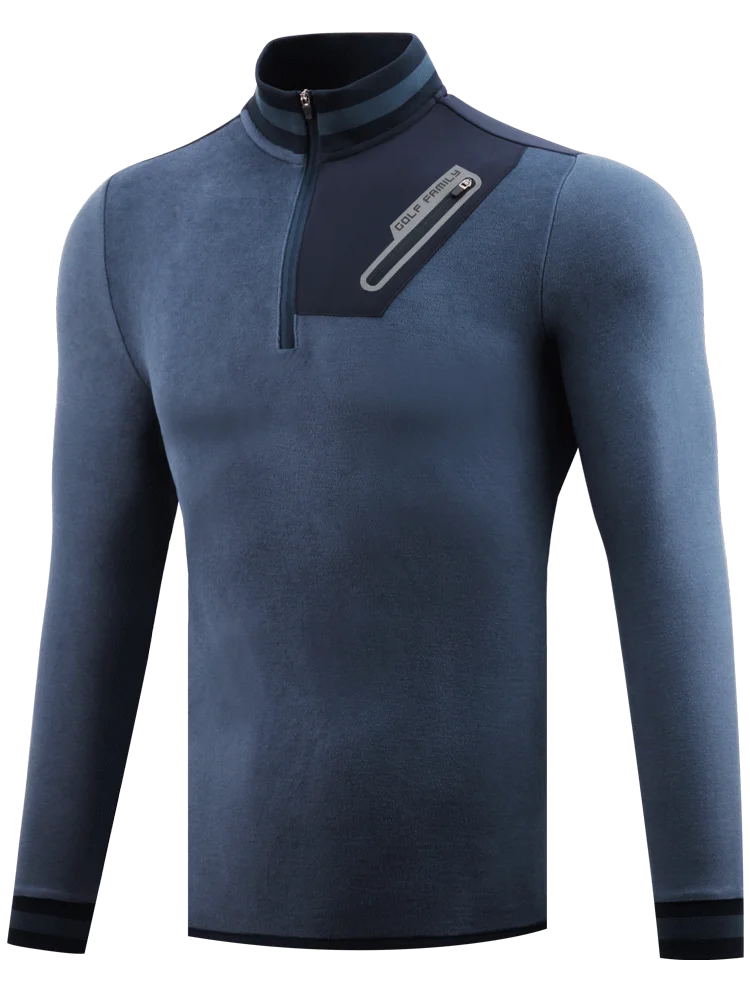 Одежда PGM Мужская для гольфа теплая одежда рубашка с длинным рукавом на молнии