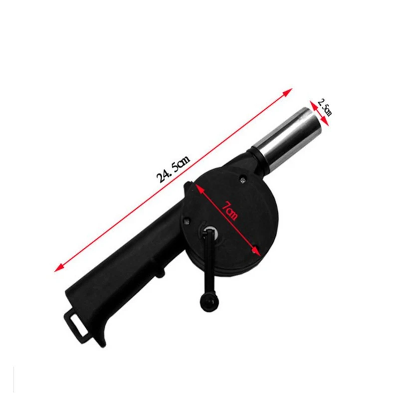 

Blower with Hand Crank Tool Convenient Easy Operation Portable Detachable Suit for BBQ Outdoor Camp Travel PUZ777