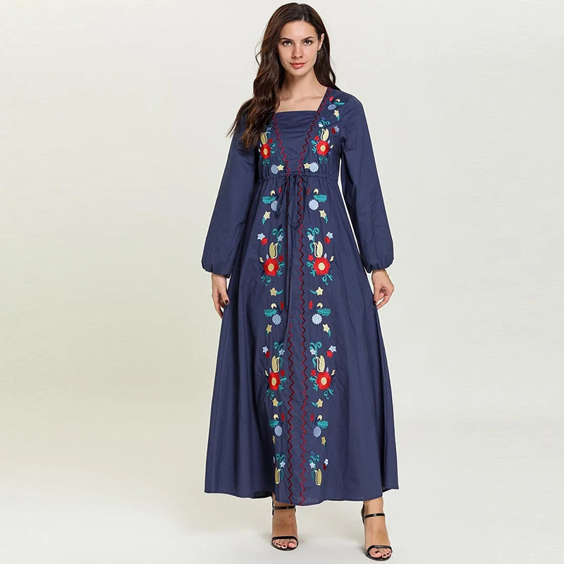 Красный абайя Кафтан Дубай Турция исламский арабский хиджаб мусульманское