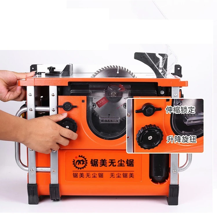 

220V Multi-function home decoration dust-free chainsaw lifting woodworking table saw small chainsaw solid wood floor cutting